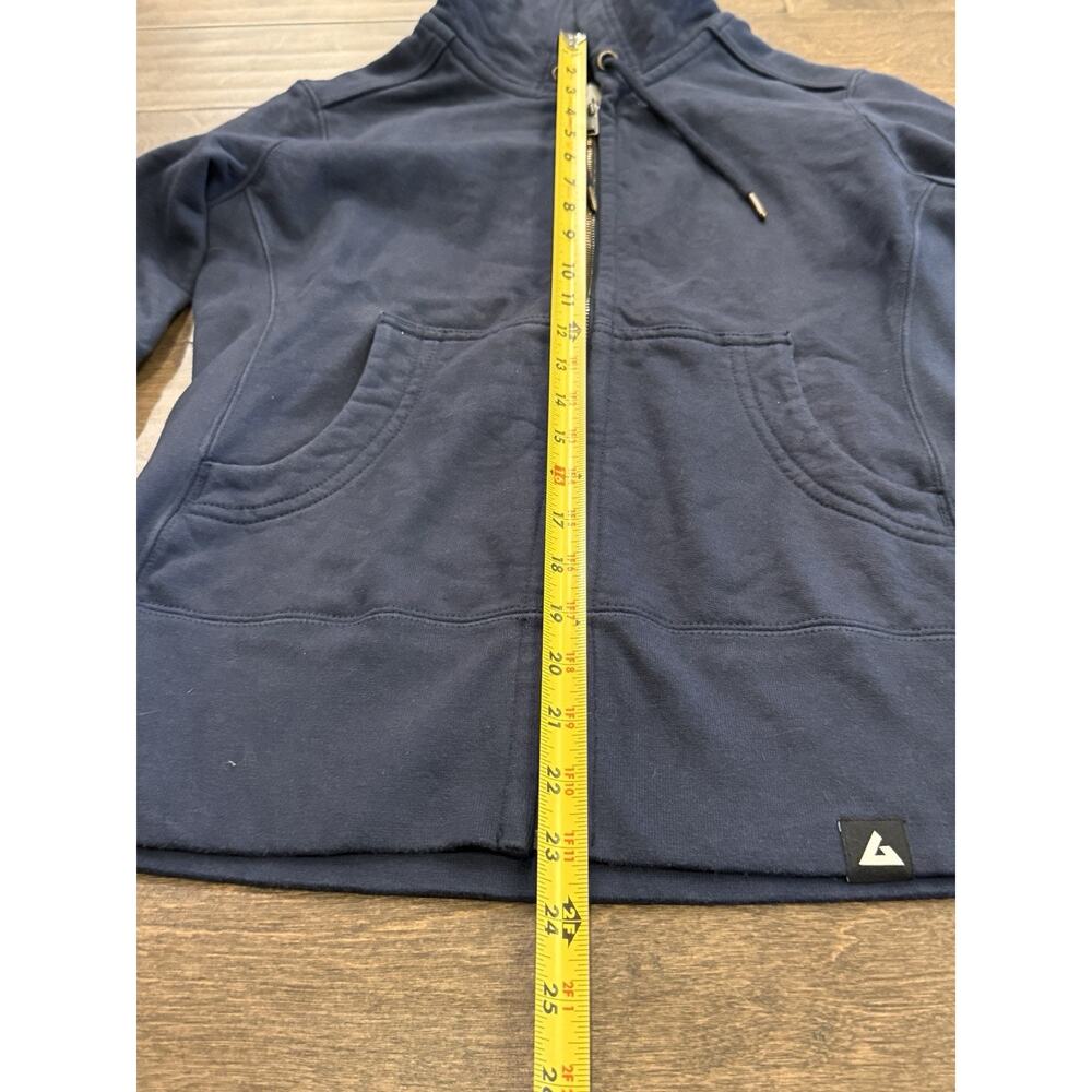 American Giant Womens Navy Full Zip Hooded Sweatshirt XS 100% Cotton Made In USA - Picture 9 of 10